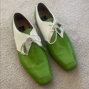Giorgio Brutini Green and White Oxfords